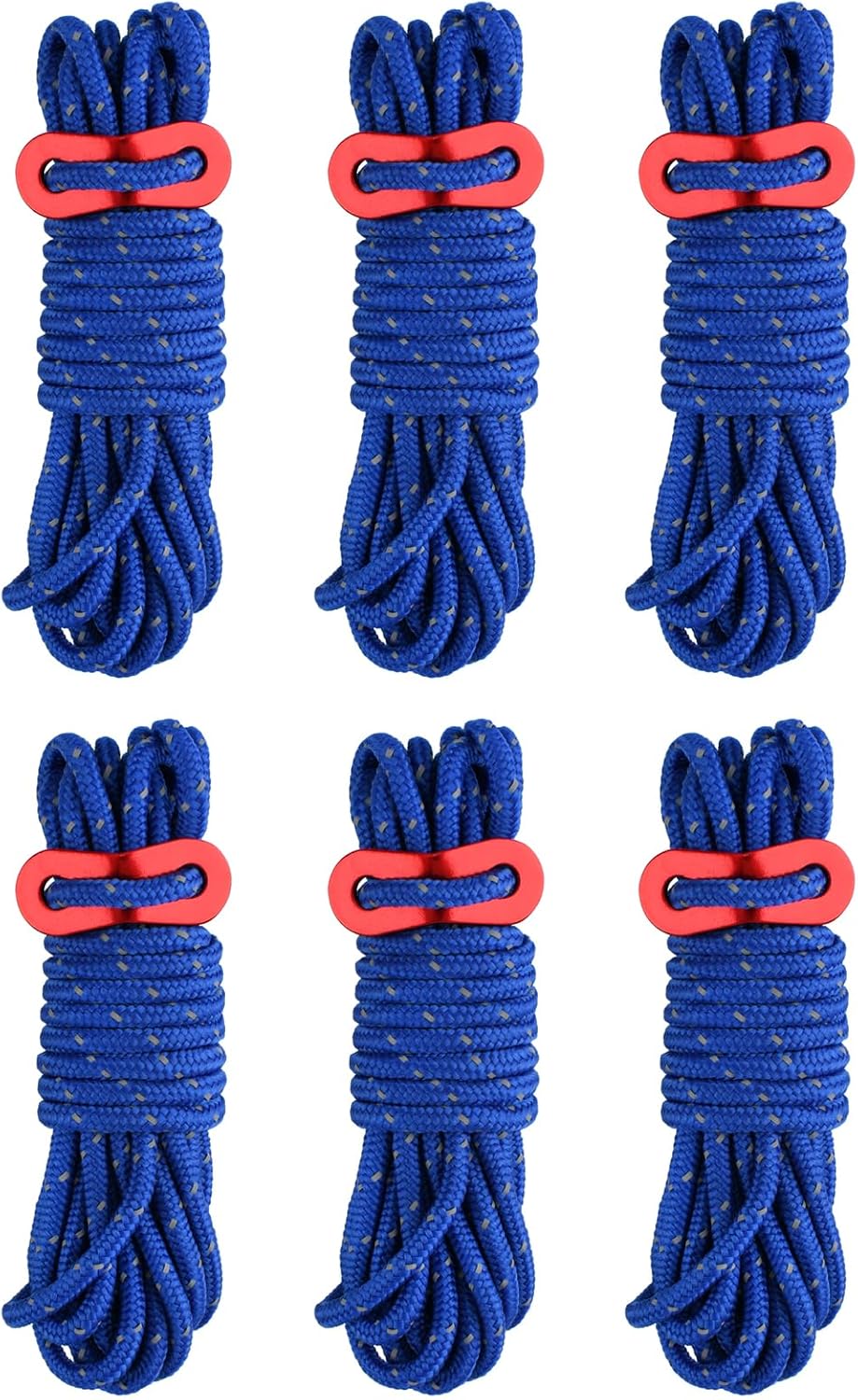 TRIWONDER Reflective Guyline, Tent Cord Nylon Paracord Rope with Guyline Adjuster for Camping Tent, Outdoor Packaging (Black - 4 Pack)
