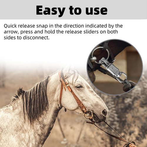 Narcilors 5 Pcs Nickel Plated Quick Release Panic Snap with Fixed-Eye for Get Back Whips Release Paracord Saddles