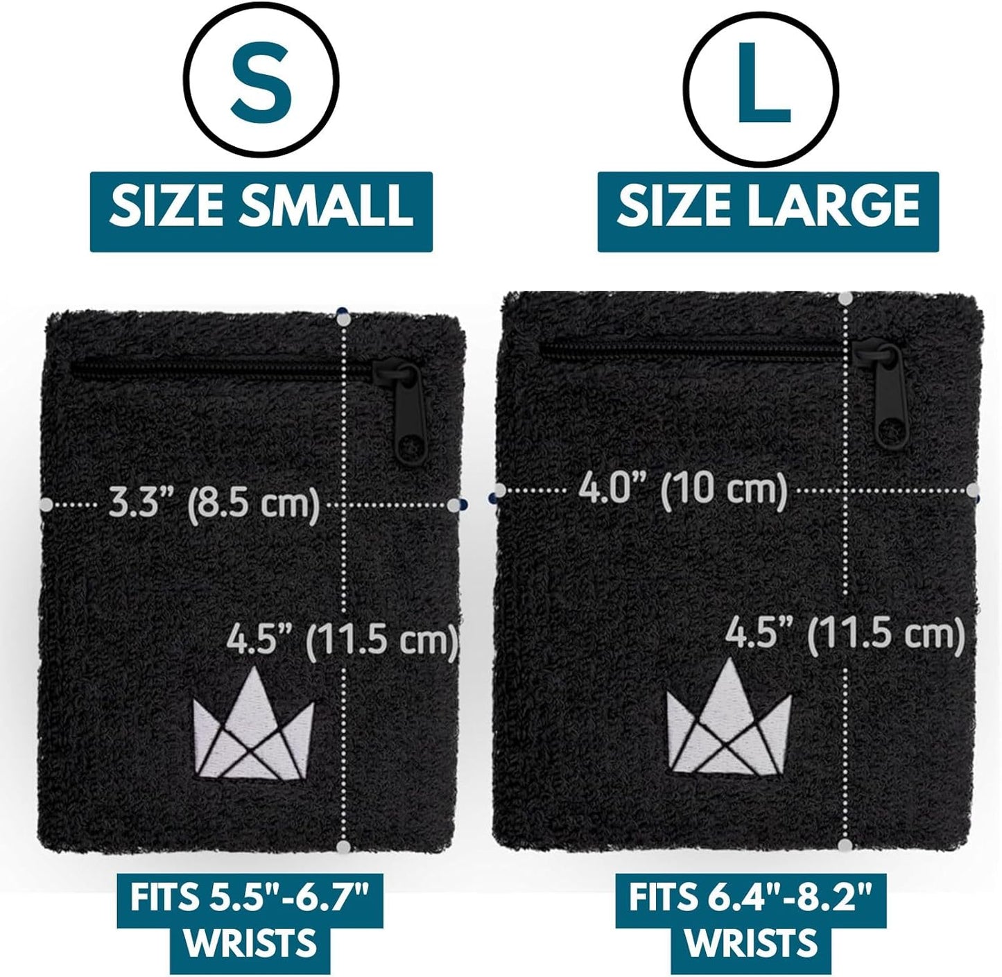 The Friendly Swede Wrist Wallets for Men & Women — Wristband Pocket with Zipper for Jogging, Cycling & Walking; Wrist Pouch for Men for Storing Cash, Keys & Credit Cards; Ankle Wallet - 2 Pack