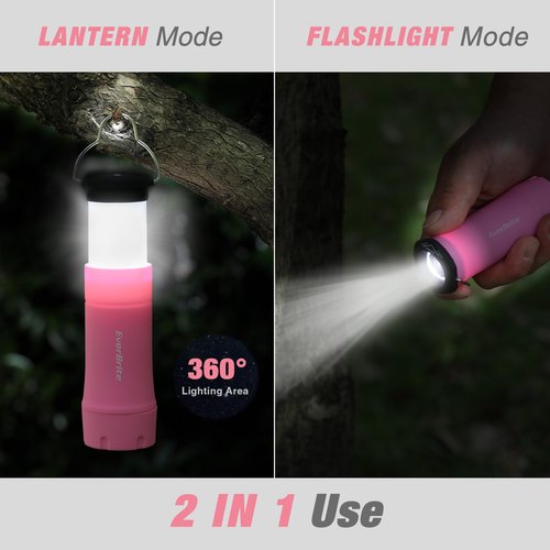 EverBrite 3-Pack Camping Lights and 2-Pack 2-in-1 Mini Lanterns and Flashlights
