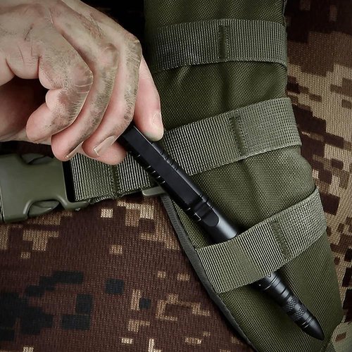 Self Defence Tactical Pen | Battery-Powered Multitool Heavy Duty Military Pen | Featured Flashlight + Glass Breaker + Bottle Opener + Ink Refills | Compact & Concealable Personal Protection