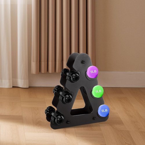 YOUNTHYE Small Dumbbell Rack 3 Tire Dumbbell Storage Rack Weight Stand for Dumbbells Black Dumbbell Rack Stand Only Heavy Duty Strength Training Dumbbell Racks, Max Load 35 lbs