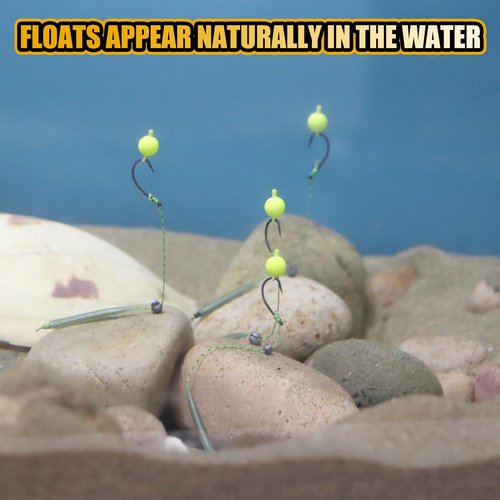 CWSDXM Hair Rigs Fishing Gear with Braided Thread Line, Carp Fishing Hooks Size 2/4/6/8, Swivel Snaps and Artificial Carp Boilie Eggs (Hair Rigs Fishing Size 6-10pcs)