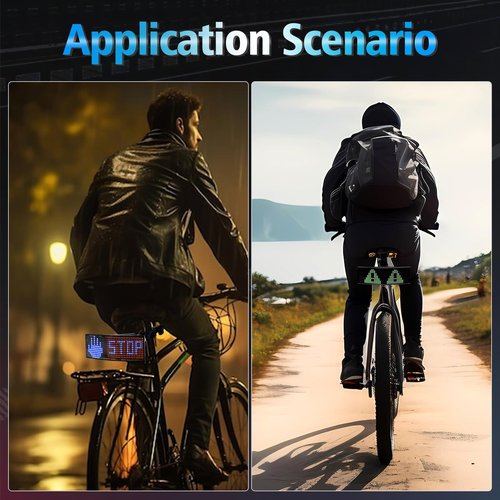 GOTUS Programmable LED Smart Bike Tail Light, Rear Bike Light,with Speedometer and APP Custom Text, Patterns, Animations Display, for Adults Kids Road Mountain