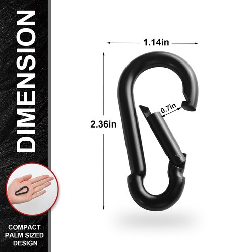 Stainless Steel Carabiner, 8PCS Carabiners Clip, Keychains Key Clip,Outdoors and Gym Snap Hooks Heavy Duty, Carabiner Heavy Duty Hiking,Harness and Key Ring Small Carabiner Clip