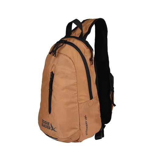 Eddie Bauer Stowaway Packable Sling Bag | Foldable | Travel | Outdoor | Lightweight | Compact | Everyday Carry | Ripstop Nylon | 10L - Tobacco
