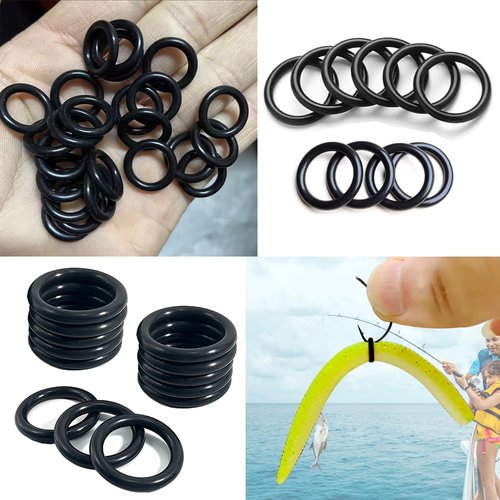 Wacky Rigging Worm Tool O-Rings 200pcs for Fishing Bait Rig Soft Plastic Worms Perfect for Bass Fishing Wacky Rig or Neko Rig 4 and 5inch Senko Finesse Stick Soft Baits