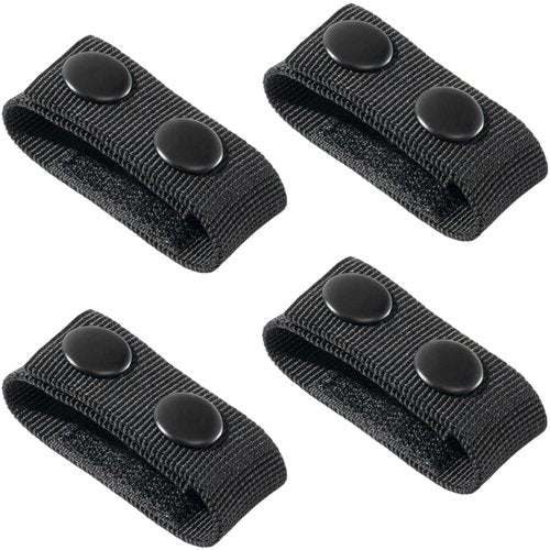 VEPKOIT 4 Pcs Belt Keepers for Duty Belt, Nylon Duty Belt Keepers with Double Snaps for 2"/2.25" Wide Belt, Tactical Belt Loop Keeper for Police Duty Belt Law Enforcement Accessories Tactical Gear (4)