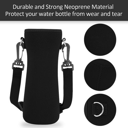 UWSTE 2Pack Sleeve Compatible with 32oz Cirkul Water Bottle, Sleeve for Cirkul 32oz Plastic & Stainless Steel Bottle, Water Bottle Cover for Retaining Temperature, Cirkul Accessories (Black).