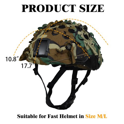 LOOGU Tactical Helmet Cover, Breathable Mesh Camo Camouflage Helmet Cover Great for Tactical Military Gear Combat Fast Helmet (Helmet Not Included)