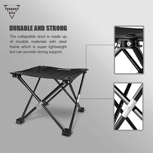 Forbidden Road Camping Stool Portable Footrest for Hiking Fishing Backpacking Beach Travel - Capacity 220lbs (Blue, 14.17 * 11.8 inch)