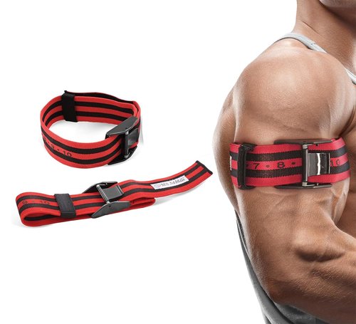 Bands Blood Flow Restriction Bands for Arms Legs & Glutes Extra Wide 2" Straps for Occlusion Training Quick-Release Elastic Strap Ideal for Muscle Growth Without Heavy Weights (Red-2 Set)