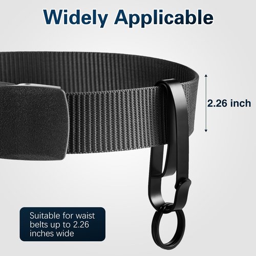 Yeflawor Duty Belt Key Holder, 2PCS Premium Duty Belt Key Clip, Upgraded Quick Release Key Keeper with Key Ring for Police and Law Enforcement Agencies