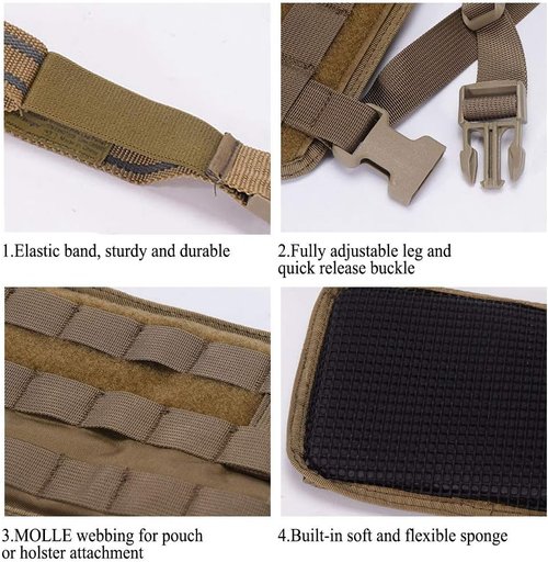 EmersonGear 500D Nylon Tactical Drop Leg Platform MOLLE Adjustable Detachable Holster, Modular Drop Leg Panel Pouch for Hunting Paintball Airsoft