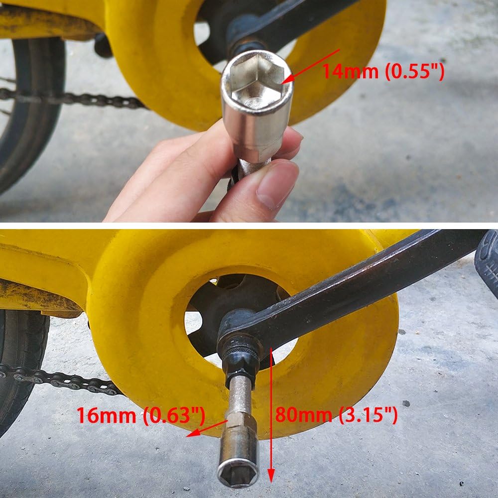 Senzeal Bike Crank Puller Repair Extractor Tool Pedal Crankset Bottom Bracket Removal Bike Repair Tool Kit