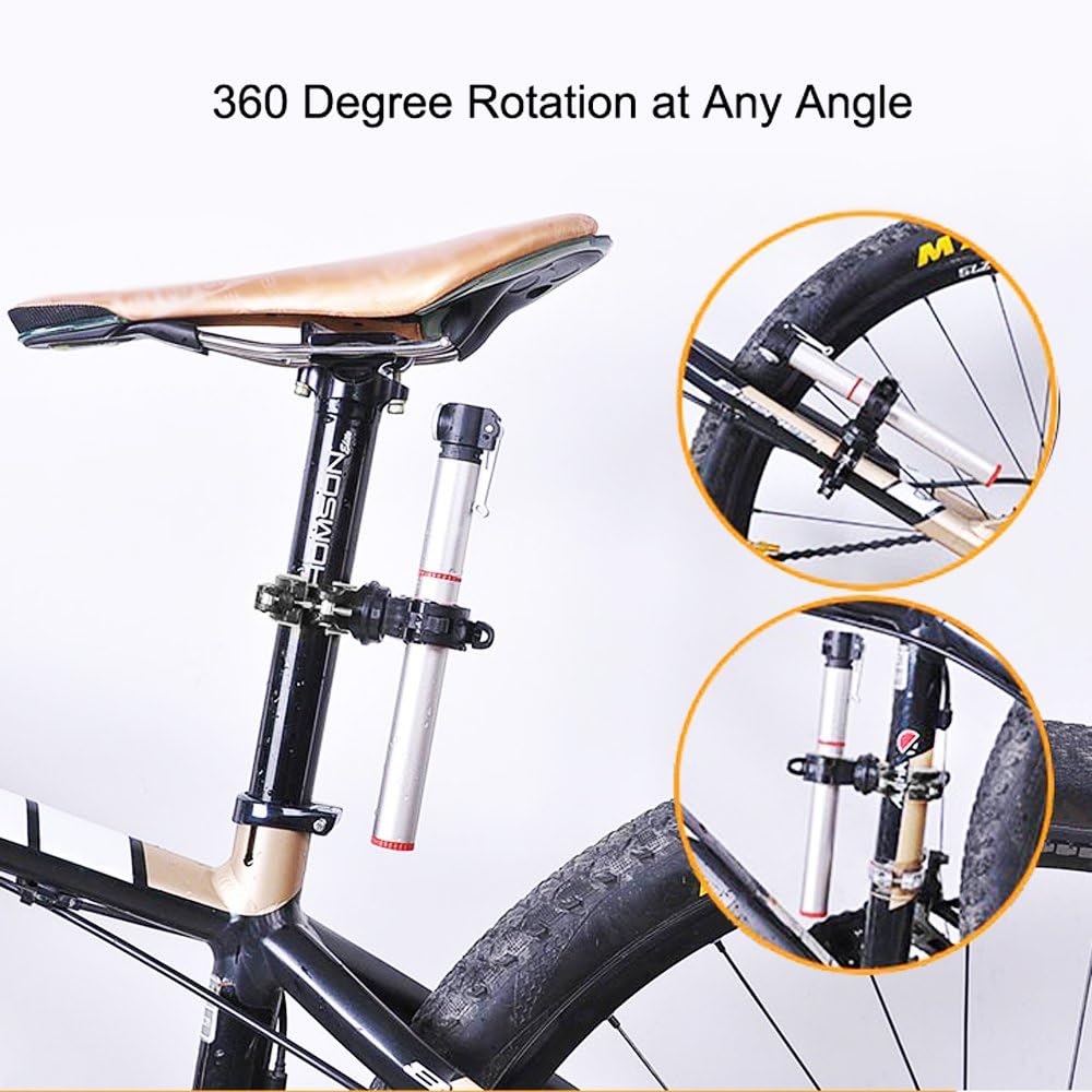 [2 Pack] Vonpri Flashlight Holder, Mount Bicycle Mounting Bracket Flashlight Holder Torch Clip 360º Rotation