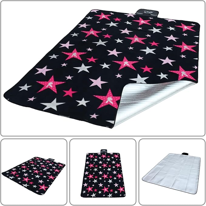 Wind Tour Family Outdoor Waterproof Durable Picnic Blankets with Carry Strap Foldable Sandproof Picnic Floor Mat for Kids Playground Camping Hiking Grass Travelling (1, Star -150 * 200cm)