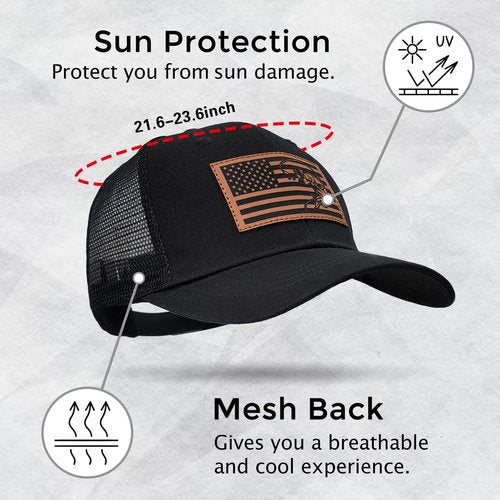 IORTY RTTY Fishing Gifts for Men American Flag Trucker Hat Mens Christmas Birthday Gifts Fishing Hat for Dad Father's Day