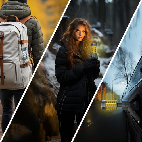 Camping-Lights-Rechargeable,Outdoor Telescopic-Collapsible-Lanterns with 2 Light Sources Mobile Lighting 10500mAh Battery Flash Light & Road Lamp for Adventure/Hiking/Camping/Live Streaming(Dark Grey)