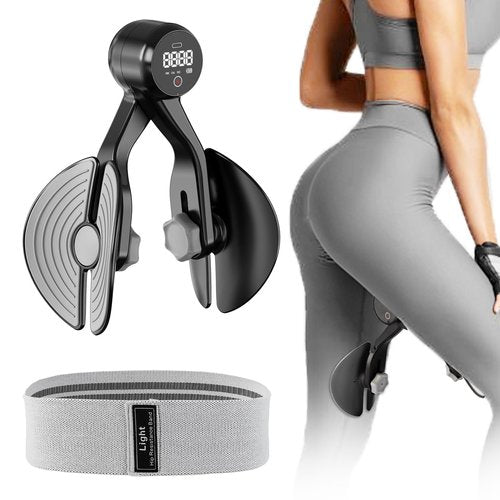 Thigh Trainer, Inner Thigh Toner Exercise Equipment for Women, Kegel Exerciser, Pelvic Floor Muscle Trainer for Home Workout with Resistance Band