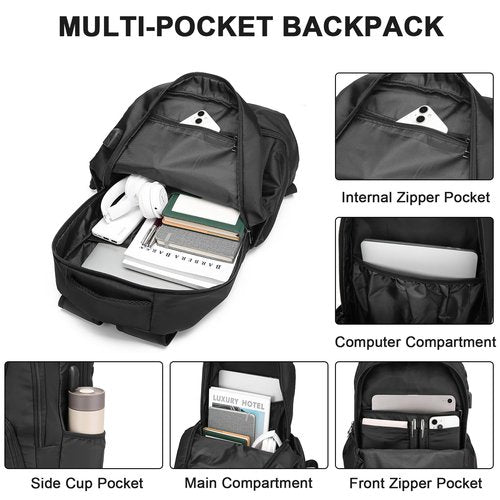 seyfocnia Gym Backpack for Men,Gym Bag with Shoe Compartment Lightweight Travel Workout Sports Backpack with USB Charging Port