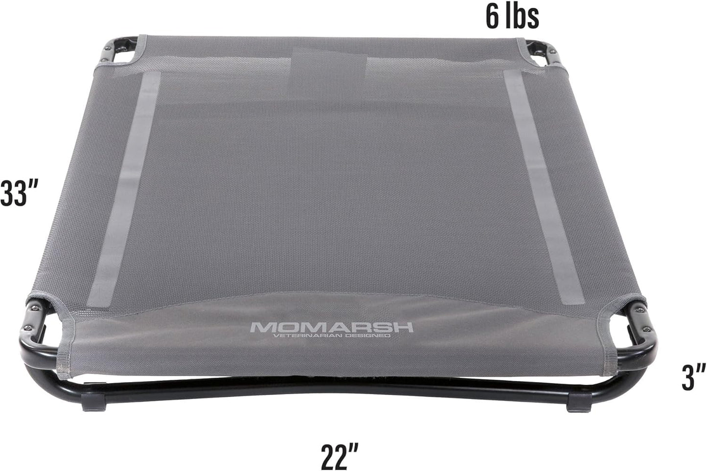 Momarsh Low Profile Dog Cot for Kennels, Crates, Boats & Layout Binds | Comfortable Low Profile Platform & Frame Fits in Most Medium Kennels