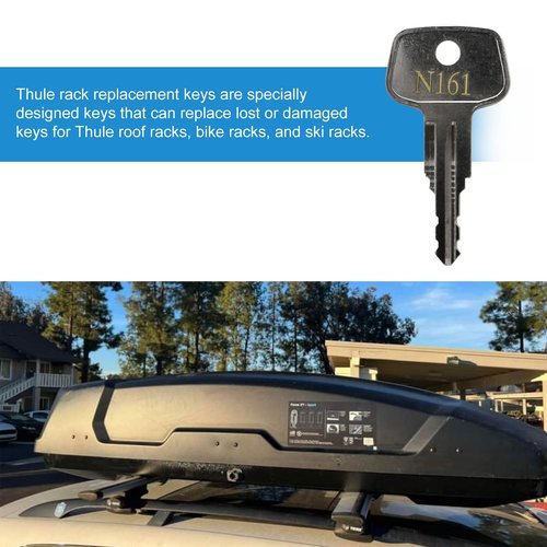 N161 Errebi Thule Key Replacement,Car Rack Replacement Keys for Roof Racks,Carriers,Crossbars - Codes N161[2 pcs]