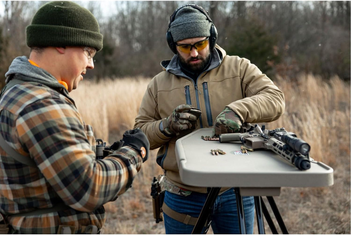 MTM HLST High-Low Shooting Table, USA Made, Dark Earth