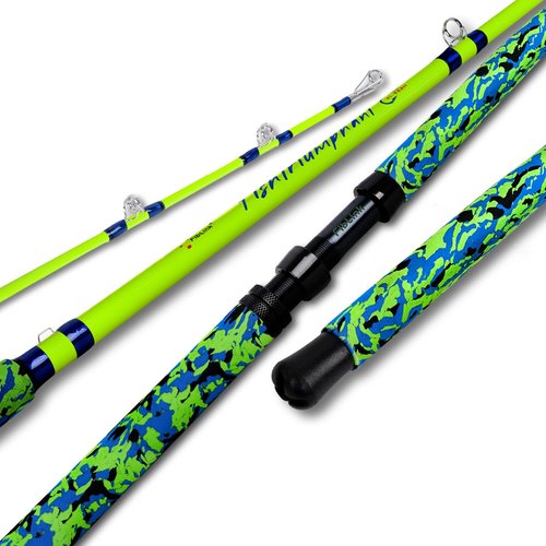 Fiblink Catfish Fishing Rods, 1 Piece/2 Piece Catfishing Pole, Medium Heavy Catfish Cat Casting Rod (7'6"/8'6’/9'6”) (2pc - 8'6"MH (10-50lbs))