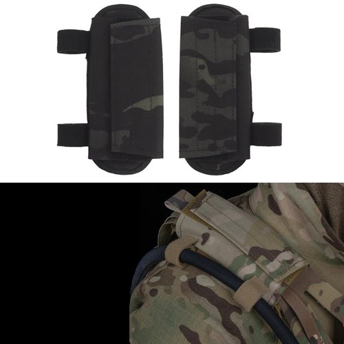 Plate Carrier Shoulder Pads, 2 Pack Tactical Vest Shoulder Pads Strap Cushion Vest Accessories Shoulder Pads Soft Mesh Pads for FCPC JPC Vests Sling Bags (Black Camo)