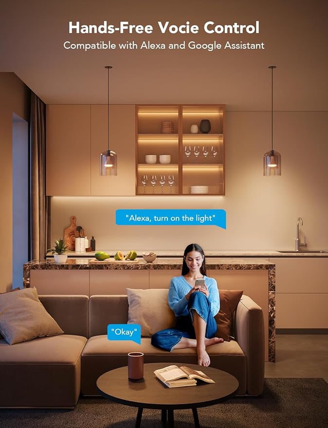 Govee Smart Light Bulbs, 1200 Lumens Dimmable BR30 Bulbs, RGBWW Color Changing Light Bulbs, WiFi & Bluetooth LED Bulbs, 16 Million Colors, Music Sync, Compatible with Alexa, Google Assistant, 4 Pack
