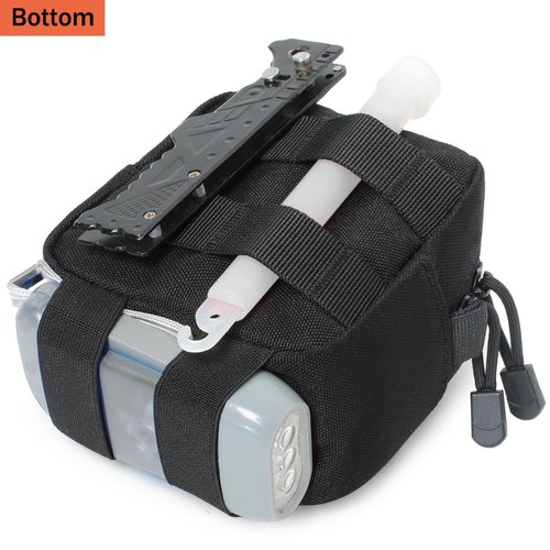2 Pack Mini Tactical Molle Compact Ammo Pouch - General Purpose Admin Pouches Small Admin Molle Pouches EDC Tool GP Pouch Bag Horizontal Utility Multi-Purpose Waist Belt Bag(Black)