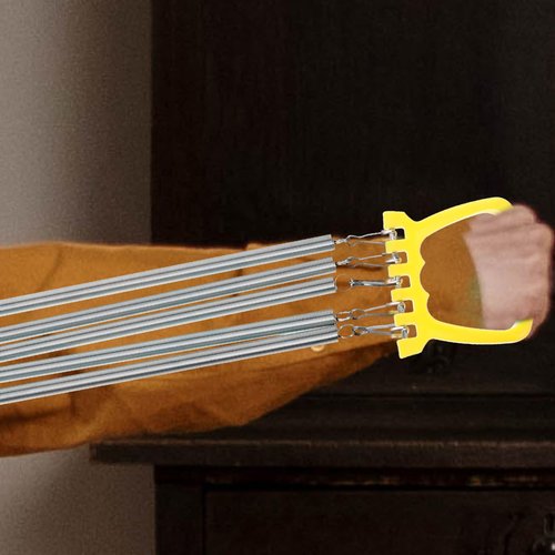 Toddmomy Spring Tensioner for Kids Adjustable Chest Expander Resistance Bands Lightweight Indoor Outdoor Fitness Equipment Durable Spring Steel Exerciser 16.14X3.54X0.39 Inches
