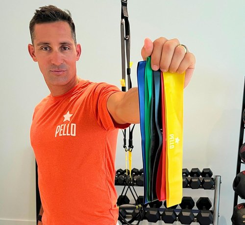 PELLO Resistance Bands Set | Premium-Quality | Durable | 5-Piece Loop Exercise Bands Kit with Carry Bag | Extra Light to Extra Heavy Tension Levels | Eco-Friendly Latex Material | Perfect Resistance