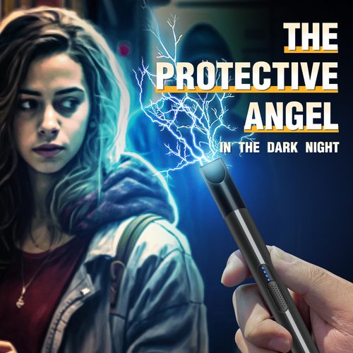 REAX Pain Pen stun Gun for self Defense - Tactical Stun Pen for Women and Men, Mini Stun Gun USB Rechargeable Compact and Concealable for Protection (Black)