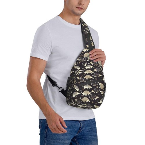 MqtZyiwx Purple Armadillos Sling Backpack Hiking Backpack Crossbody Bag Sports Lightweight And Durable Chest Bag Shoulder Bag For Women Men