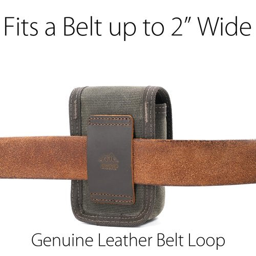 diodrio EDC Belt Pouch for Men Women, Small Utility Holster Pouch with Belt Loop for Hiking, Fishing, Camping, Snap Closure, Classic Waxed Canvas, Olive Small