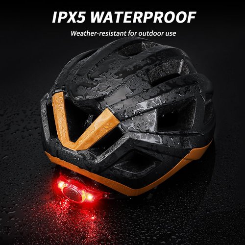 Bike Helmet with Tail Light, Bicycle Helmet Light 100LM Rear LED Safety Warning Helmet Lights for Night Riding, Rechargeable E-Bike/Skateboard/Scooter Helmet Lights, Adult Lightweight Cycling Helmets