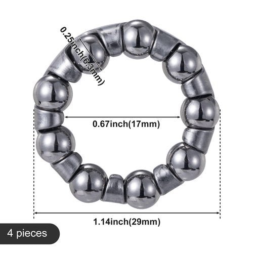 CustomyLife 4pcs 1/4 in x 9 Balls Bicycle Crank Ball Bearing Silver Bottom Bracket Bearings Bike Axle Wheel Frame Bearing Repair for Schwinn Mountain Genesis Stretch