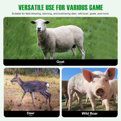 Smarkey Deer Game Hunting Hoist Processing Rack Stand, Skinning Station Equipment Hide Tools for Hog Goat Sheep Boar Animal Field Dressing Cleaning Butchering