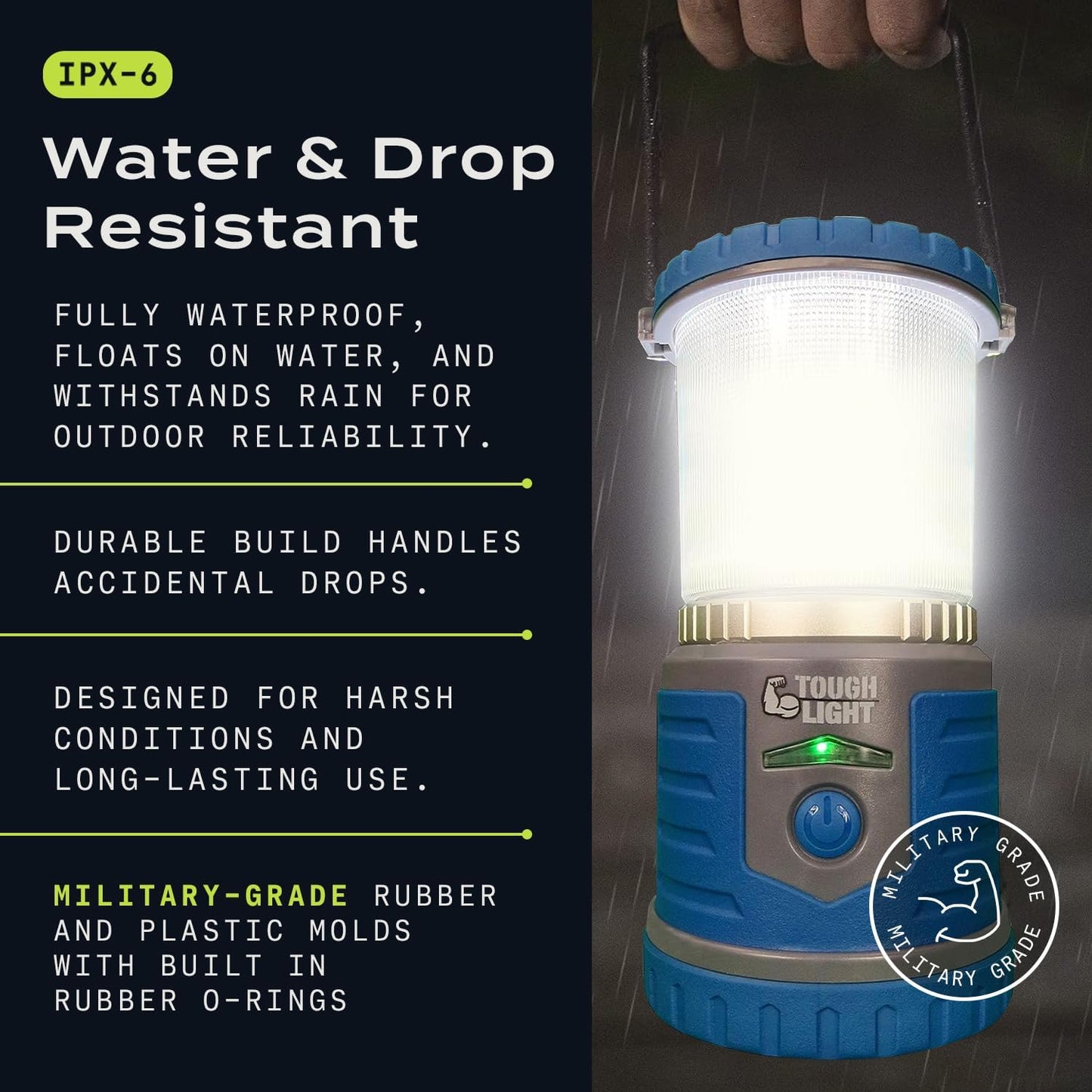 USB Rechargeable Camping Lantern, 400 Lumens LED Lantern, Hanging Tent Lamp, 6000mAh Power Bank, 200 Hour, 6 Modes, for Outdoors & Emergency