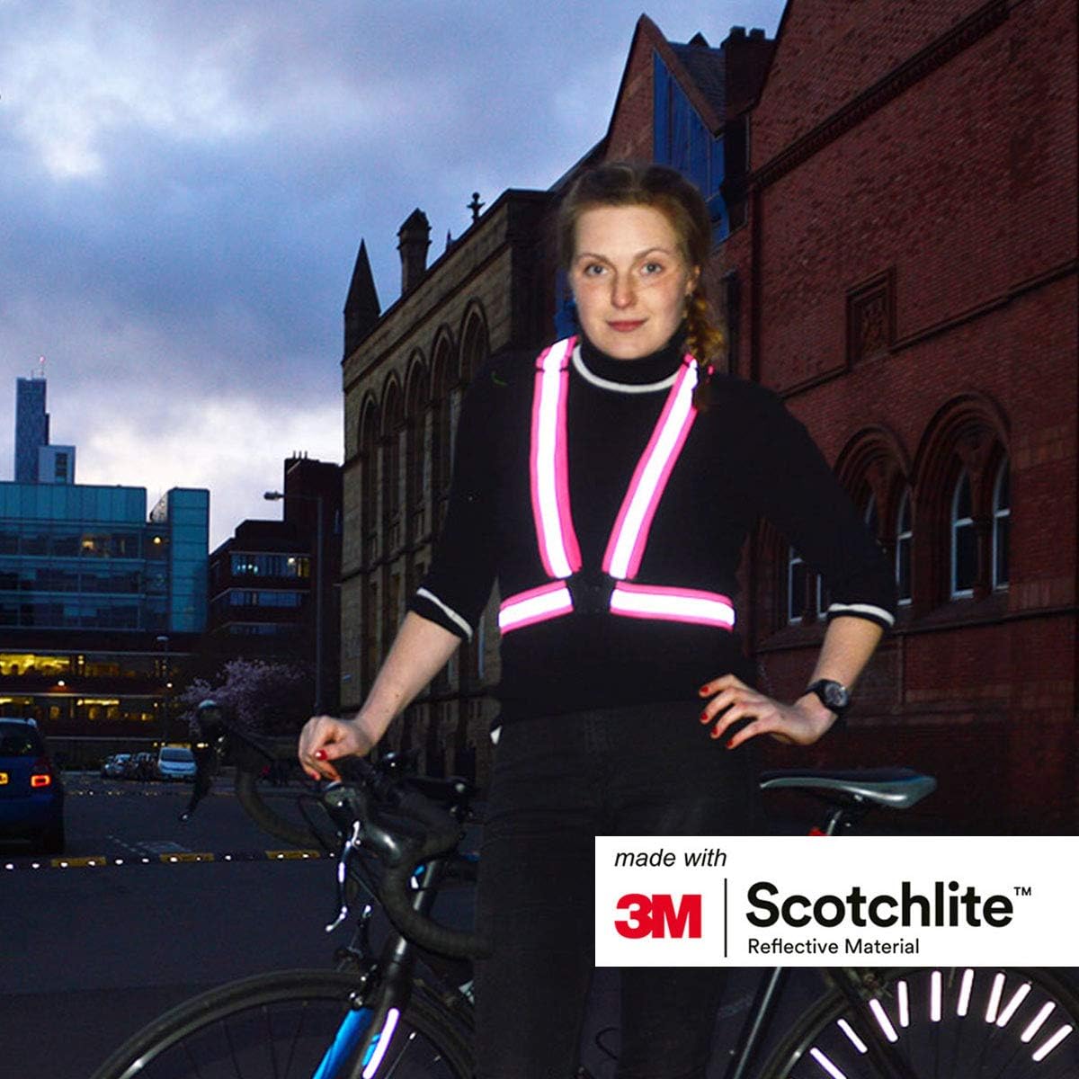 Salzmann Reflective Cross Belt Vest for Children | Highly Reflective with Adjustable Straps | Made with 3M Scotchlite