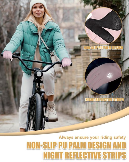 RIGWARL Thin Fleece Gloves for Cold Weather, Early Winter Glove Men Women with Touchscreen Fingers, Thermal Warm Drving Gloves for Running Hiking Walking Skiing Biking, Great Gift for Late Autumn