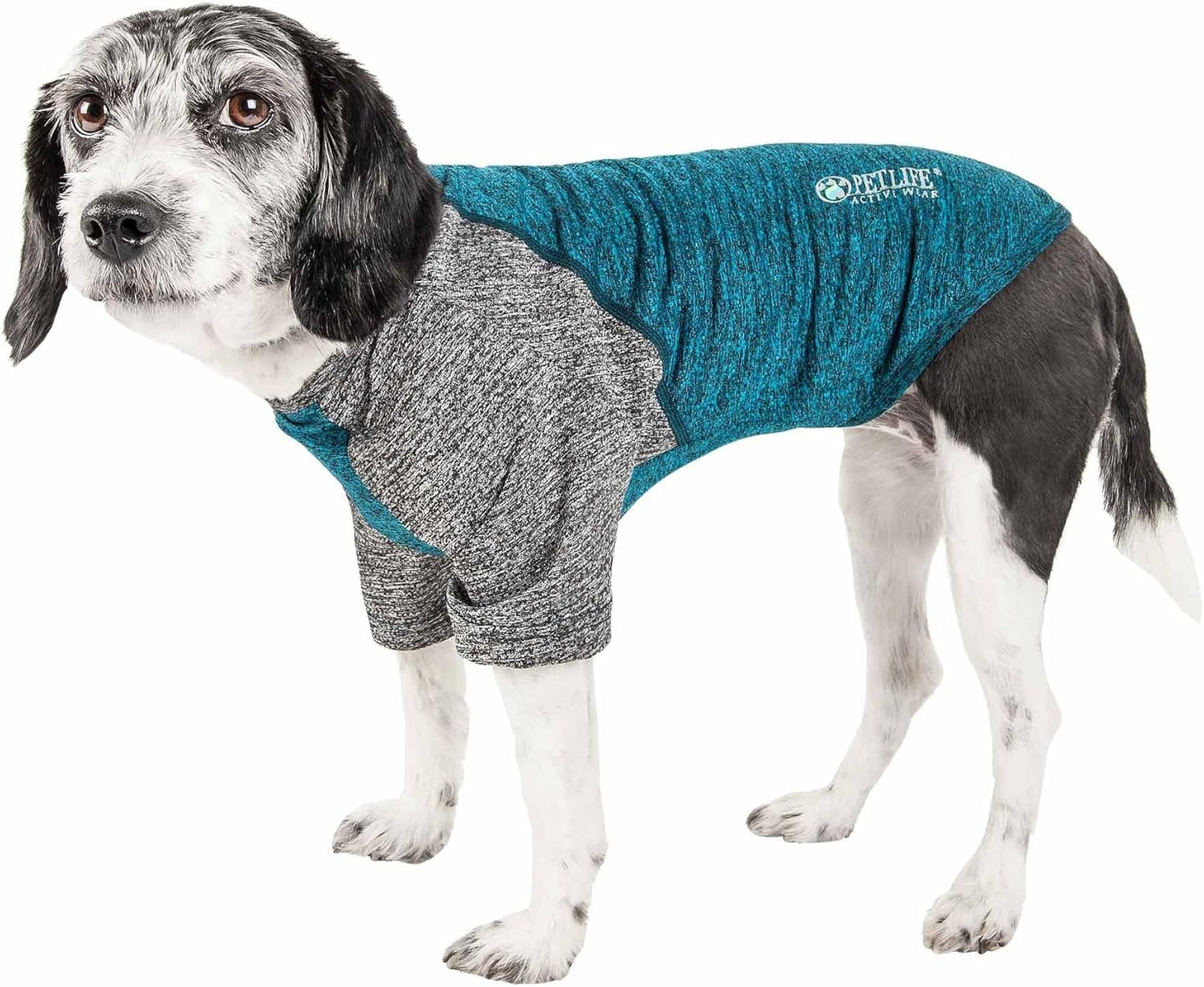 Pet Life ® Active 'Hybreed' 4-Way Stretch Two-Toned Performance Dog T-Shirt X-Large
