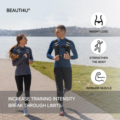 Weighted Vest for Strength Training - 11lbs - Heavy Duty Tactical Weight Vest for Fitness, CrossFit, and Endurance Workouts, Adjustable and Comfortable Design
