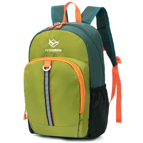 IVYGREEN Little Kids Hiking Backpack, Travel Backpack for Boys or Girls, Ideal for a Day Outdoor Adventures (Armygreen, Kids - Medium)