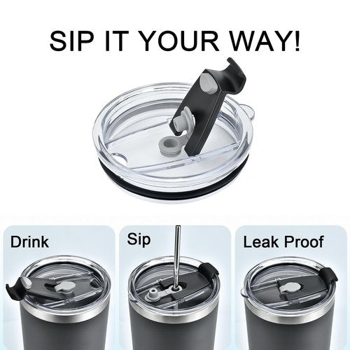 Replacement Flip Lid for 30/40 oz Tumbler,Fit for 30oz Yeti Tumbler, Ozark Trail and More,2 Pack Spill Proof Lids,Cover for 30 OunceTumbler,Cup （2Pack）