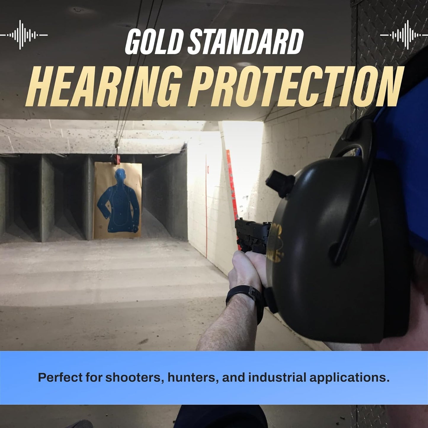 Pro Ears Gold II 30 Electronic Hearing Protection, Military Grade Tactical Ear Muffs, NRR 30 DB