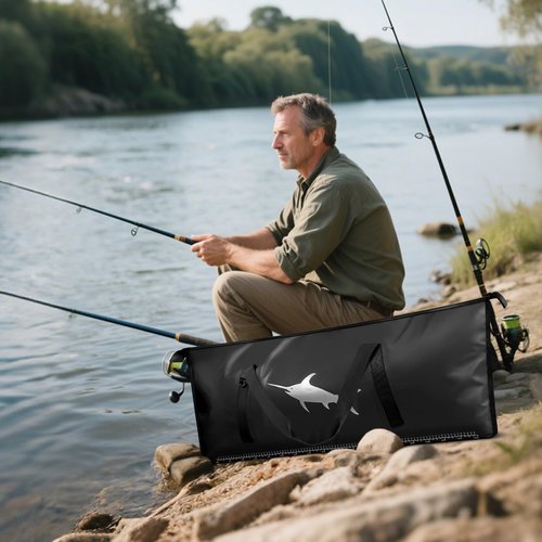 RANDUN Insulated Fish Cooler Bag for Fishing Kill Bag Leakproof Fishing Cooler Bags Waterproof - 40.1"X16.5" Fish Bags for Caught Fish Keep Ice Cold for Over 24 Hours - Black