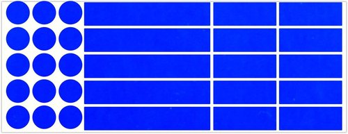 LiteMark 30 PCS Reflective White Sticker Decals, Long-Lasting Adhesive, Weatherproof Ideal for Helmets, Bikes, Strollers